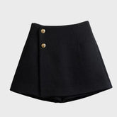 High-waisted Tweed Skirt Women's Autumn Thickened Boot Pants Slimming Versatile A- line Bell Bottoms Skirt