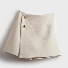 High-waisted Tweed Skirt Women's Autumn Thickened Boot Pants Slimming Versatile A- line Bell Bottoms Skirt