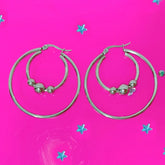 Bohemian Jewelry Stainless Steel Ball Earrings Korean Fashion Vintage Women Accessories Geometric Earrings Y2K Earrings Charm