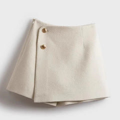 High-waisted Tweed Skirt Women's Autumn Thickened Boot Pants Slimming Versatile A- line Bell Bottoms Skirt