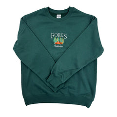 Forks Washington Vintage Style Embroidered Sweatshirts Unisex Autumn Loose Cotton Thick Warm Tops 80s 90s Casual Pullover