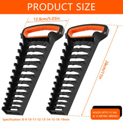 2/4Pcs Tool Organizer Wrench Sorter Holder Wall-mounted Spanner Hand Tools Organizer Tray for Storing 5mm-27mm SAE Wrenches