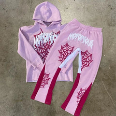 Y2k Men Spider Print Hoodies Women Hip Hop Long Sleeve Jacket Coats Top Autumn Winter Harajuku Casual Loose Hooded Sweatshirt