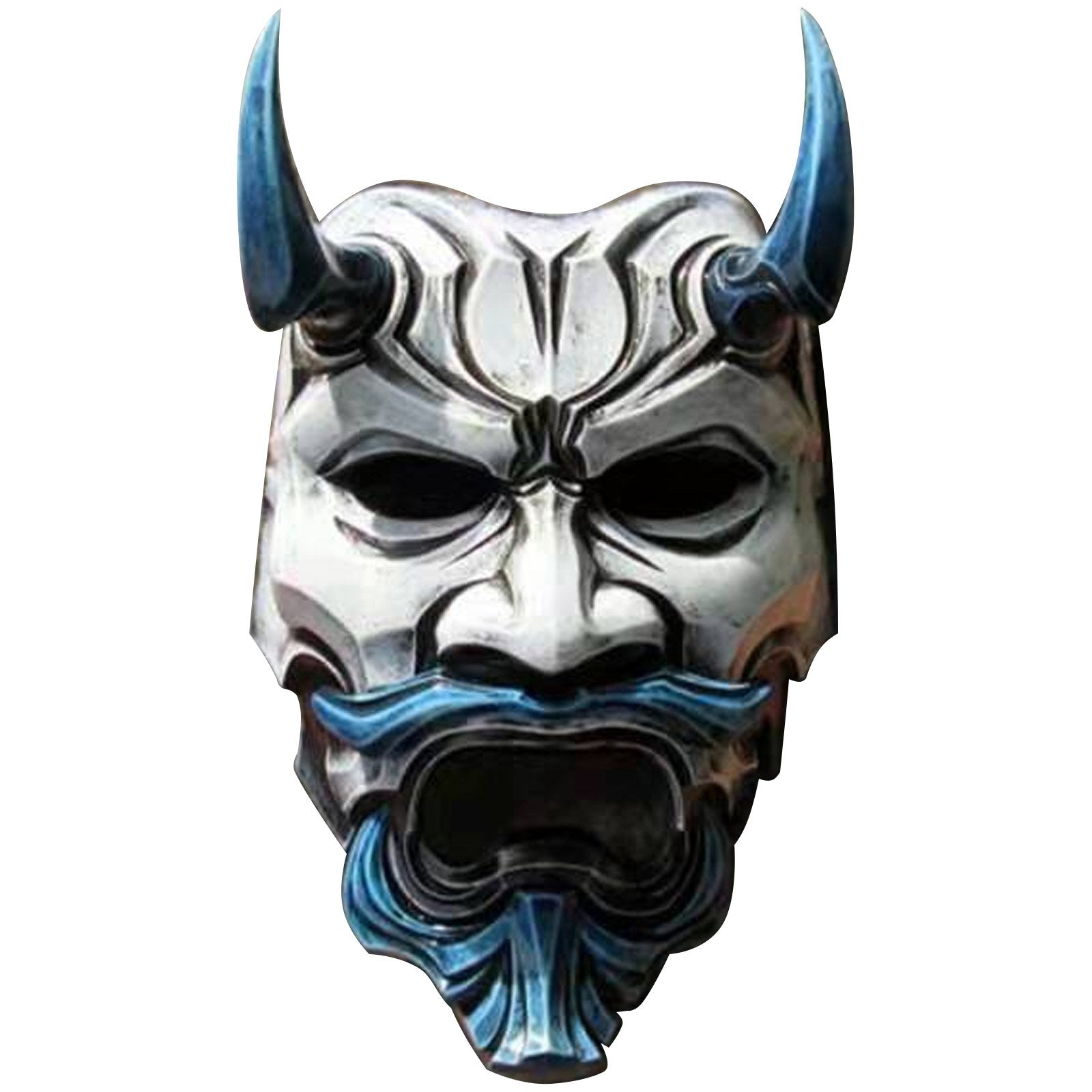 Adult Unisex Halloween Japanese Demon Devil Hannya Oni Samurai Kabuki Monster Latex Mask Cosplay Props Grimace Party Masks