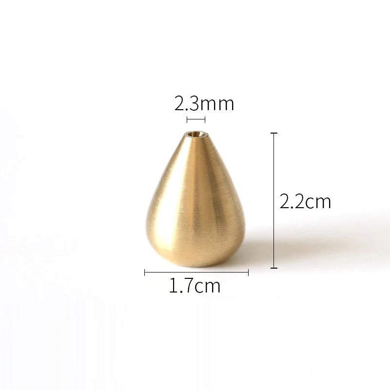 F New 1PC Portable Incense Burner Multi Purpose Water Drop Shape Brass Incense Holder Home Office Teahouse Zen Buddhist Supplies