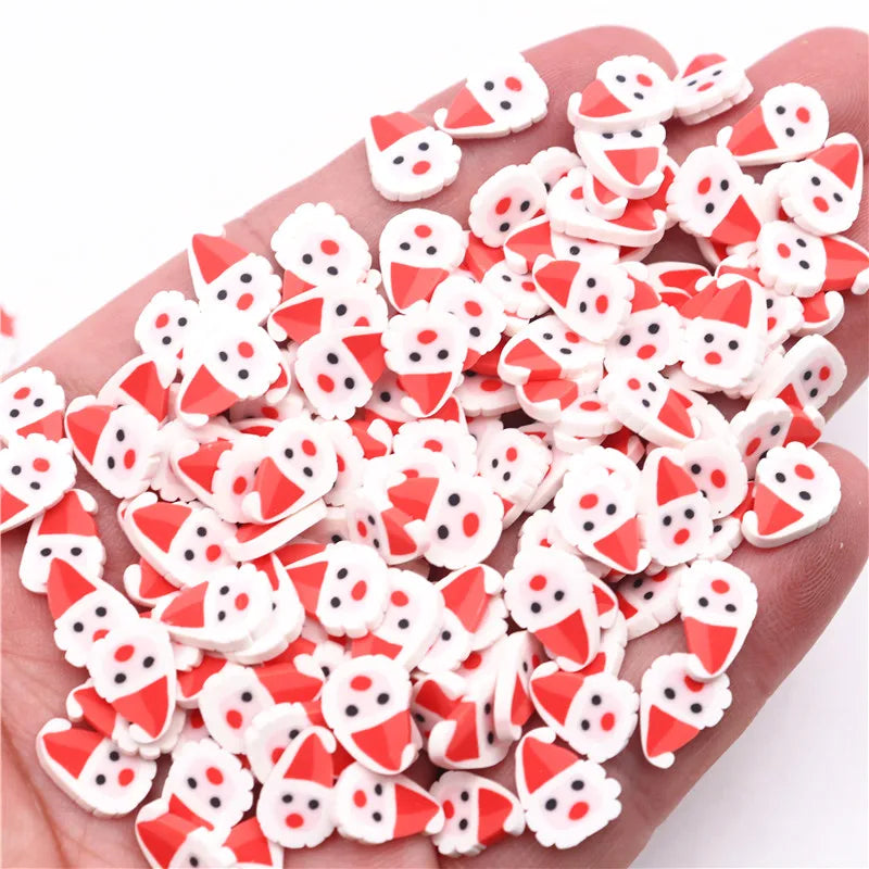 Christmas Polymer Clay Slices Sprinkles Snowflake Penguin Halloween Hot Clay DIY Supplies Nails Art Slime Phone For Gift Toys