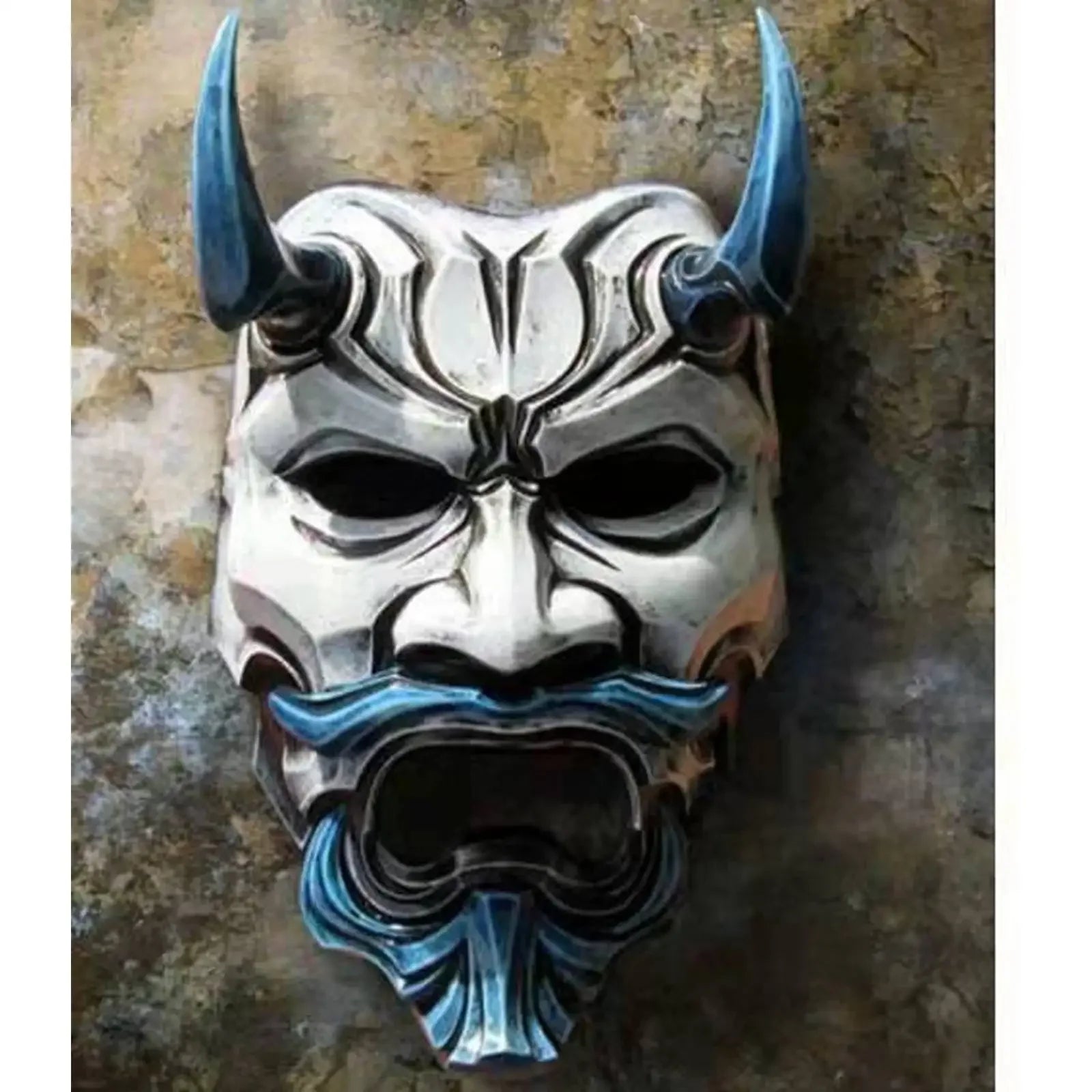 Adult Unisex Halloween Japanese Demon Devil Hannya Oni Samurai Kabuki Monster Latex Mask Cosplay Props Grimace Party Masks