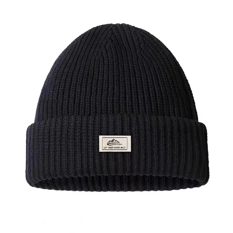 Winter Knitted Hat Cotton Thickened Cold Hat  Outdoor Cycling Warm Cap Hat Mask 2 in 1 Full Face Protection Cap Earmuffs Hat