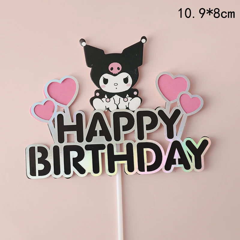 Happy Birthday Party Decorations Supplies Figure Cake Children's Happy Birthday Wedding Baby Shower Decora Halloween Cake Topper