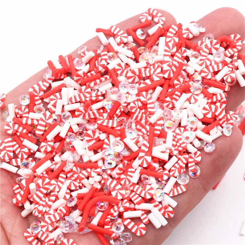 Christmas Polymer Clay Slices Sprinkles Snowflake Penguin Halloween Hot Clay DIY Supplies Nails Art Slime Phone For Gift Toys