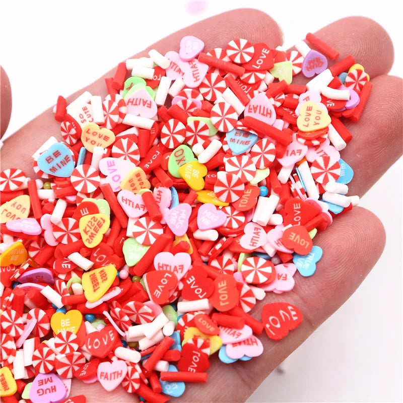 Christmas Polymer Clay Slices Sprinkles Snowflake Penguin Halloween Hot Clay DIY Supplies Nails Art Slime Phone For Gift Toys