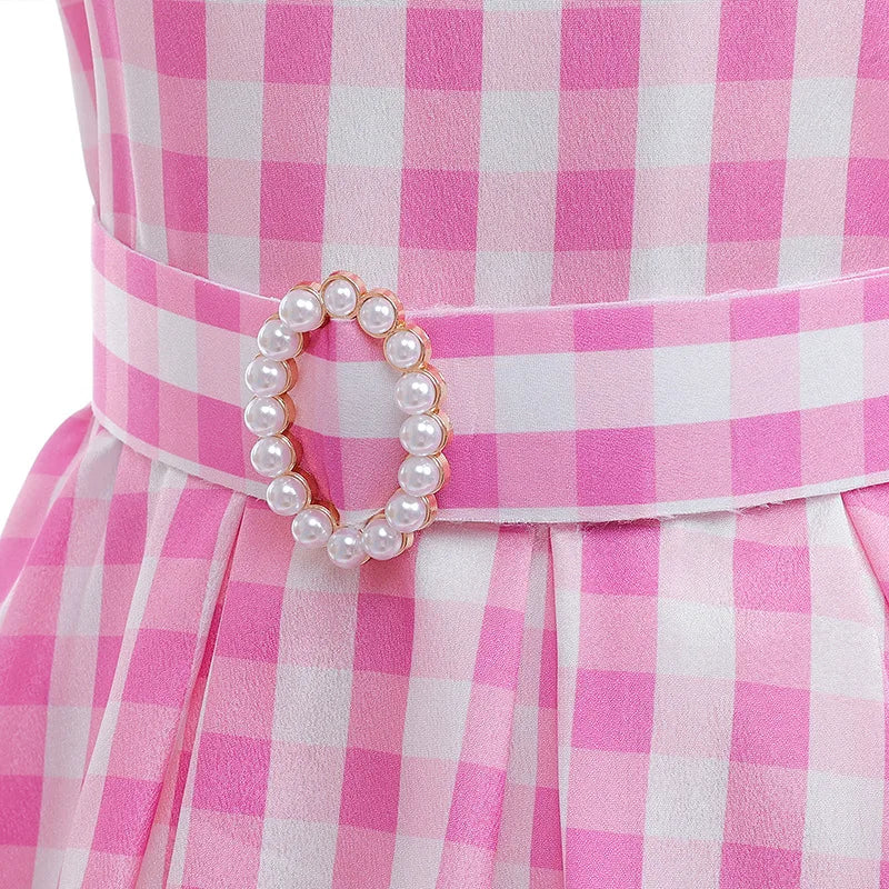 2024 New Movie Barbi Girls Boys Costume Cosplay Clothes Children Pink Halloween Carnival Kids Party Wear For 2-10 Years