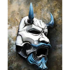 Adult Unisex Halloween Japanese Demon Devil Hannya Oni Samurai Kabuki Monster Latex Mask Cosplay Props Grimace Party Masks