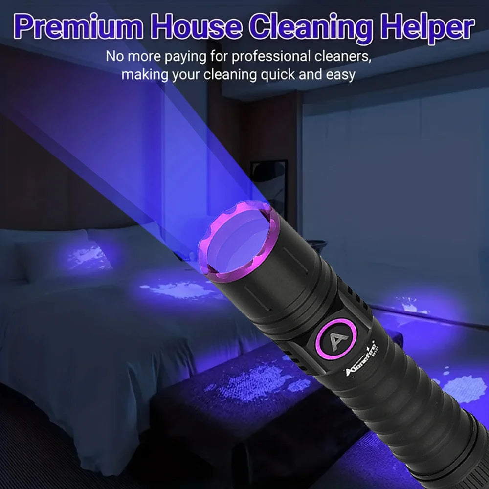 UV Flashlight Blacklight, 365nm Ultraviolet Black Light LED Flashlight for Detection Dog or Cat Stains, Bed Bugs UV LED