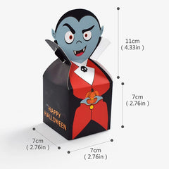 10Pcs Halloween Monster Paper Candy Boxes Biscuit Ghost Favor Gift Creative Cake Packaging Box Happy Halloween Party Decoration